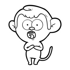 cartoon shocked monkey