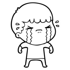 cartoon man crying