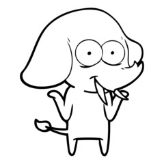 happy cartoon elephant