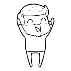 cartoon man laughing