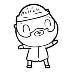 cartoon bearded man