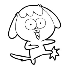 Fototapeta premium cute cartoon dog