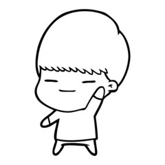 cartoon smug boy