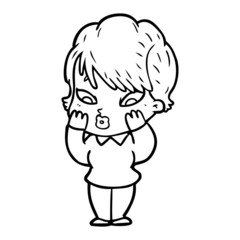 cartoon woman