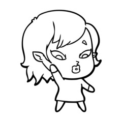 cute cartoon vampire girl