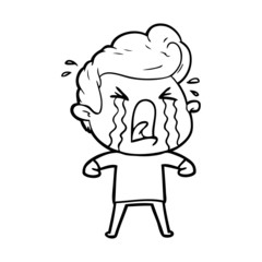 cartoon crying man
