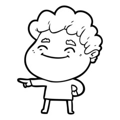cartoon friendly man