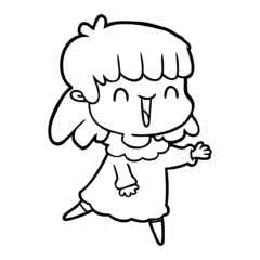 Fototapeta premium cartoon woman