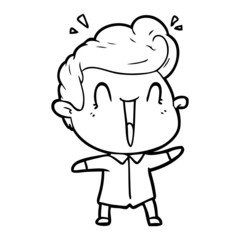 Fototapeta premium cartoon excited man