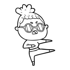cartoon annoyed woman