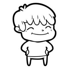 Obraz premium happy cartoon boy