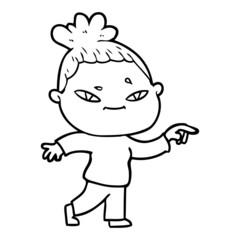 cartoon woman
