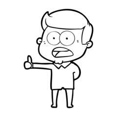 cartoon shocked man
