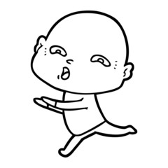 cartoon nervous man