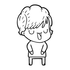 cartoon woman talking