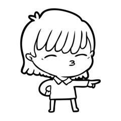 cartoon woman