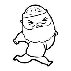 Obraz premium cartoon man with beard