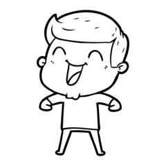 cartoon man laughing