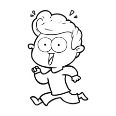 Fototapeta premium cartoon staring man