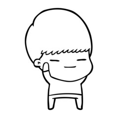 cartoon smug boy
