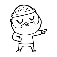 cartoon man with beard