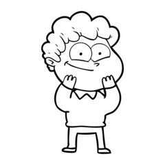 cartoon happy man