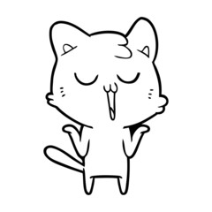 cartoon cat singing