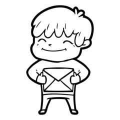 cartoon happy boy