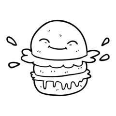 cartoon fast food burger