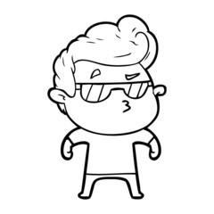 cartoon cool guy