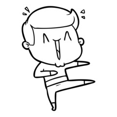 cartoon excited man