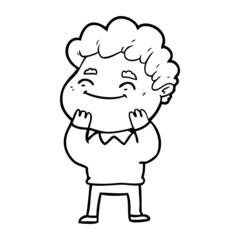 cartoon friendly man