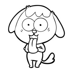 Obraz premium cute cartoon dog