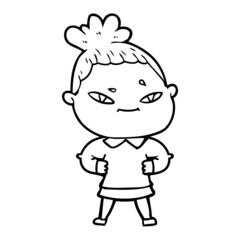 cartoon woman