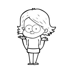 happy cartoon girl