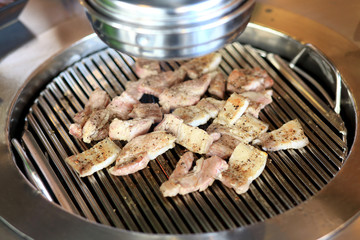 Barbecue Pork Korean Grill, as foods background.