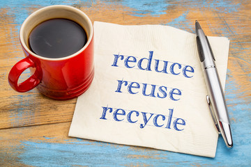 Reduce, reuse, recycle - conservation concept
