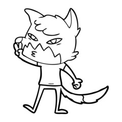clever cartoon fox