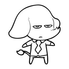 annoyed cartoon elephant