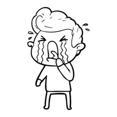 cartoon crying man