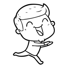 cartoon man laughing