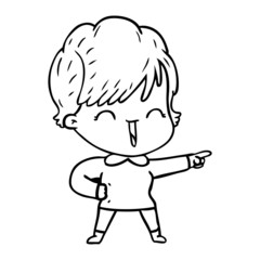 cartoon laughing woman