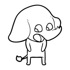 Obraz premium cute cartoon elephant