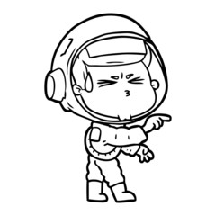 Fototapeta premium cartoon stressed astronaut