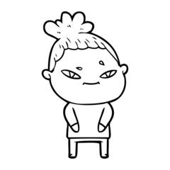 cartoon woman