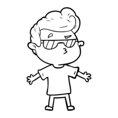 cartoon cool guy