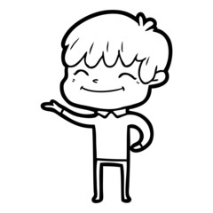 cartoon happy boy
