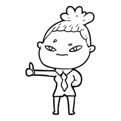 cartoon woman