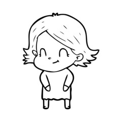 cartoon friendly girl