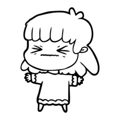cartoon woman